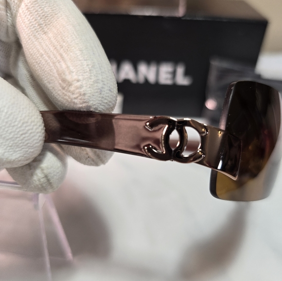 🔥NWT 💯 Chanel 4048 185/59 CHOPPER TO BOWN GRADIENT RIMLESS SUNGLASSES - Picture 9 of 16